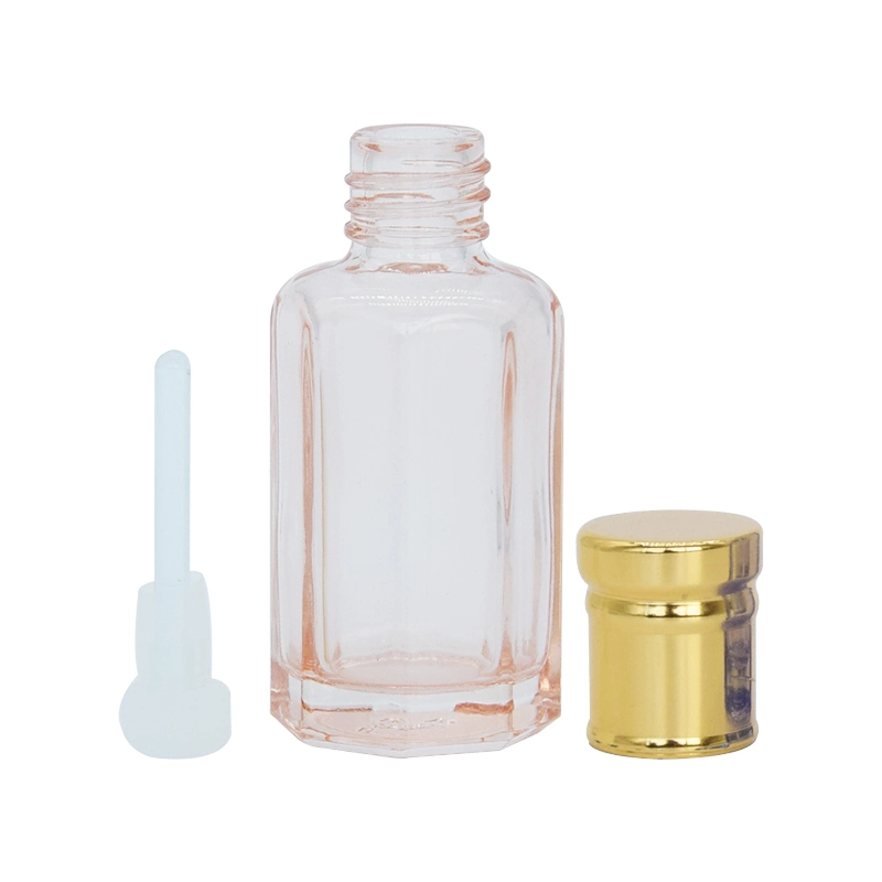 Pump Sprayer Roller Bottle Attar Perfume Bottle Manufacture (with Aluminum Gold Lid)