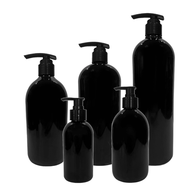 Black Series High Quality OEM Design Cosmetic Lotion Shampoo Skincare Plastic Bottle