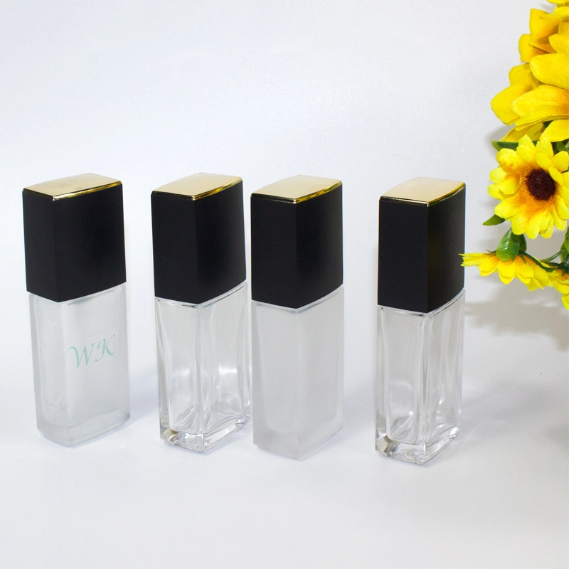 Bb Cream 1oz 30ml Liquid Foundation Glass Bottle Makeup Square Foundation Pump Bottles