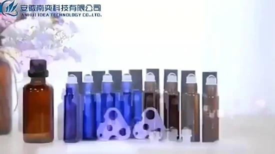 Wholesale 10ml Clear Amber Blue Empty Essential Oil Bottle Lip Gloss Roller Tube Glass Roll on Bottles with Metal Roller Ball Aluminum Cap Plastic Cap