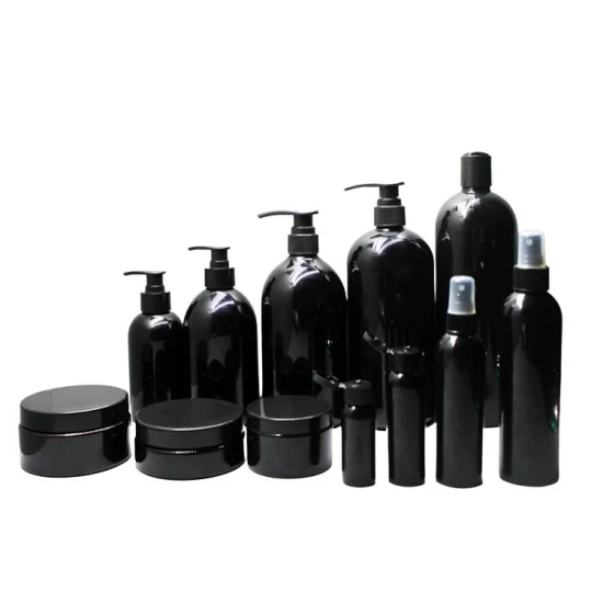 Black Series High Quality OEM Design Cosmetic Lotion Shampoo Skincare Plastic Bottle